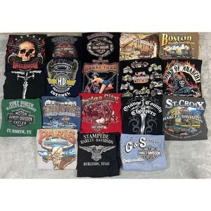 Harley Davidson Y2K Shirt Lot 18x Mens 2XL Graphic Biker Sons Of Anarchy 16 Tees